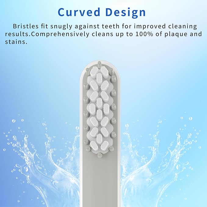Toothbrush Replacement Heads for Quip Electric ToothbrushAdult, 10 Pack Replacement Heads, Soft Bristles, White