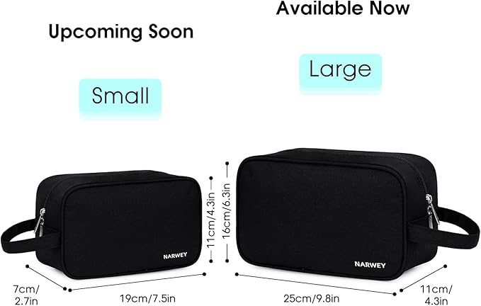 Narwey Travel Toiletry Bag for Women Traveling Dopp Kit Men Travel Bag for Toiletries Cosmetic Bag Makeup Bag Medicine Bag for Traveling