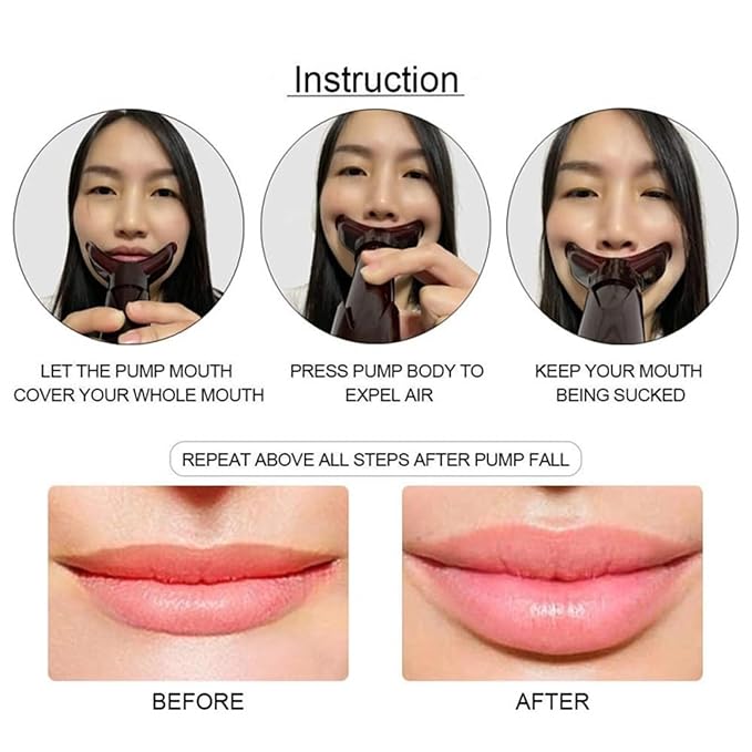 Lip augmenter for women, 2025 New Lip Plumper Device Manual Lip Plumping Tool Self-Suction Natural Fuller Lips, Lip Plumping Devices (1pc)