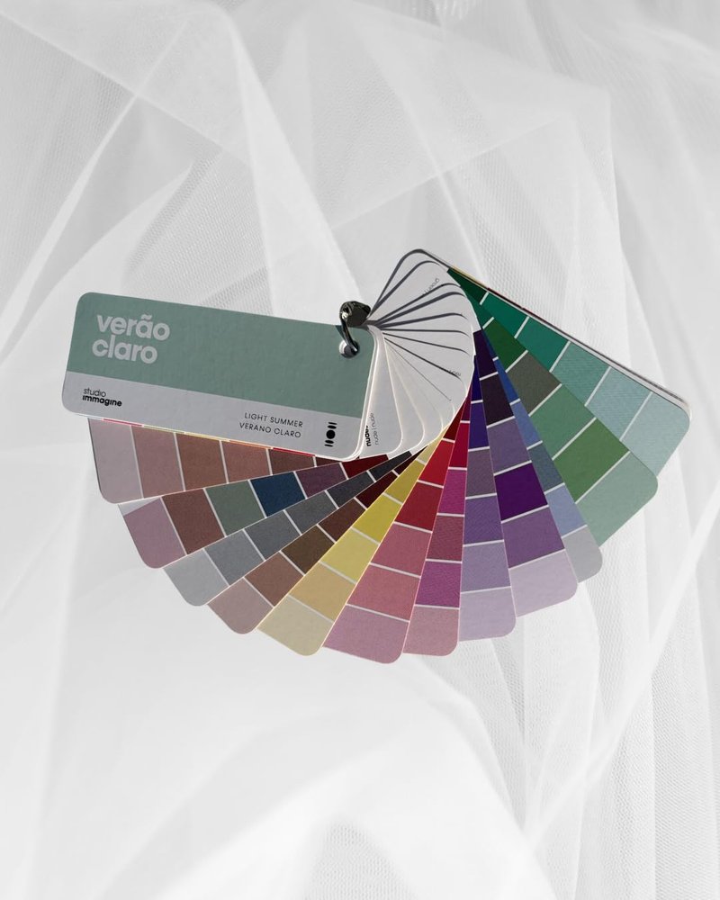Multilingual Light Summer Palette Color Fan by Studio Immagine, Personalized Color Guide for Cost Saving, Smart Shopping, Outfit & Wardrobe Planning; Verano Claro/Verao Claro