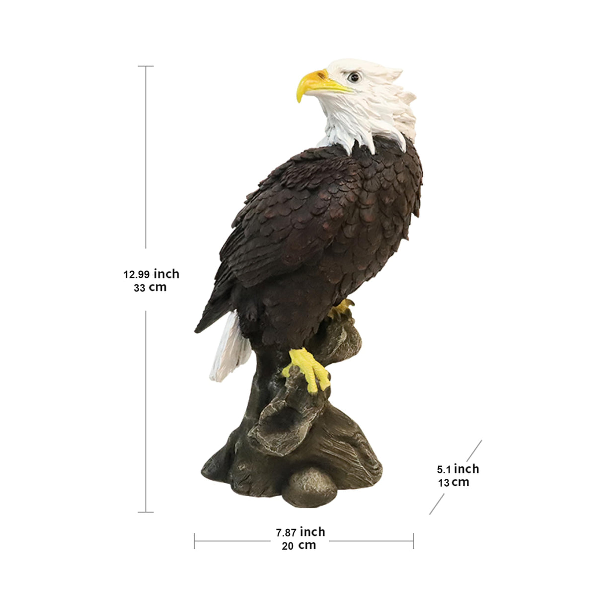 VV-Ladybug Bald Eagle Garden Statues, Outdoor Resin Sculptures, Christmas Animal Decor for Patio Porch Yard, Home Garden Desk Office Decor Art Figurine Ornament
