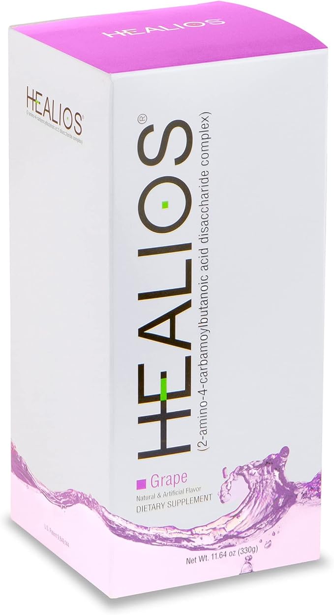 Healios Grape Flavor Oral Health and Dietary Supplement, Powder Form, Naturally Sourced L-Glutamine Trehalose L-Arginine, 11.64 Ounces