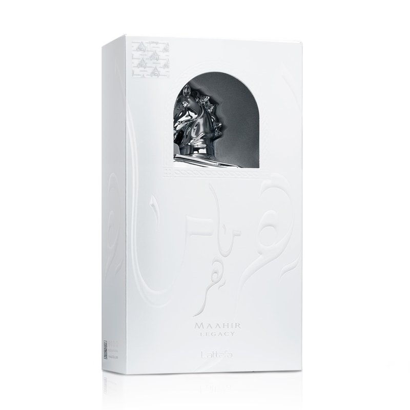 Lattafa Maahir Legacy - Aromatic Spicy, Citrus, Amber Wood - Eau de Parfum Long-Lasting Fragrance for Men, 3.40 Ounce / 100 ml