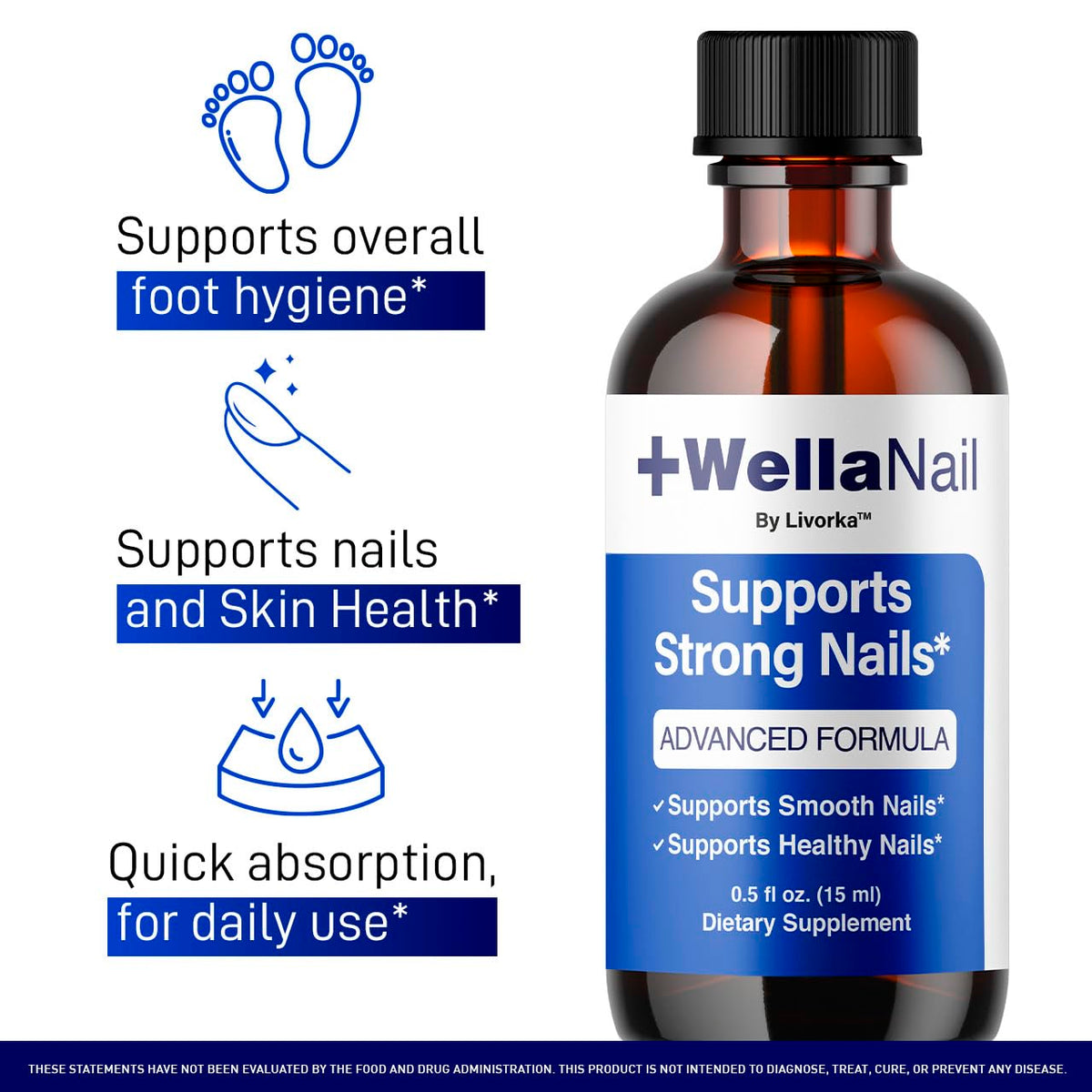 (2 Pack) WellaNail Drops - Official Wella Nail Advanced Liquid Drop Supplement - Maximum Strength, All Natural WellaNail Premium Support for Overall Health & Wellness Reviews, 2 Bottles for 2 Months