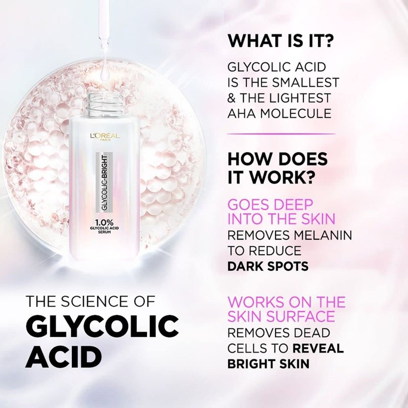 L'Oreal Paris Glycolic Bright Daily Foaming Facial Cleanser, 50ml |Daily Glowing Face Wash for Dull Skin