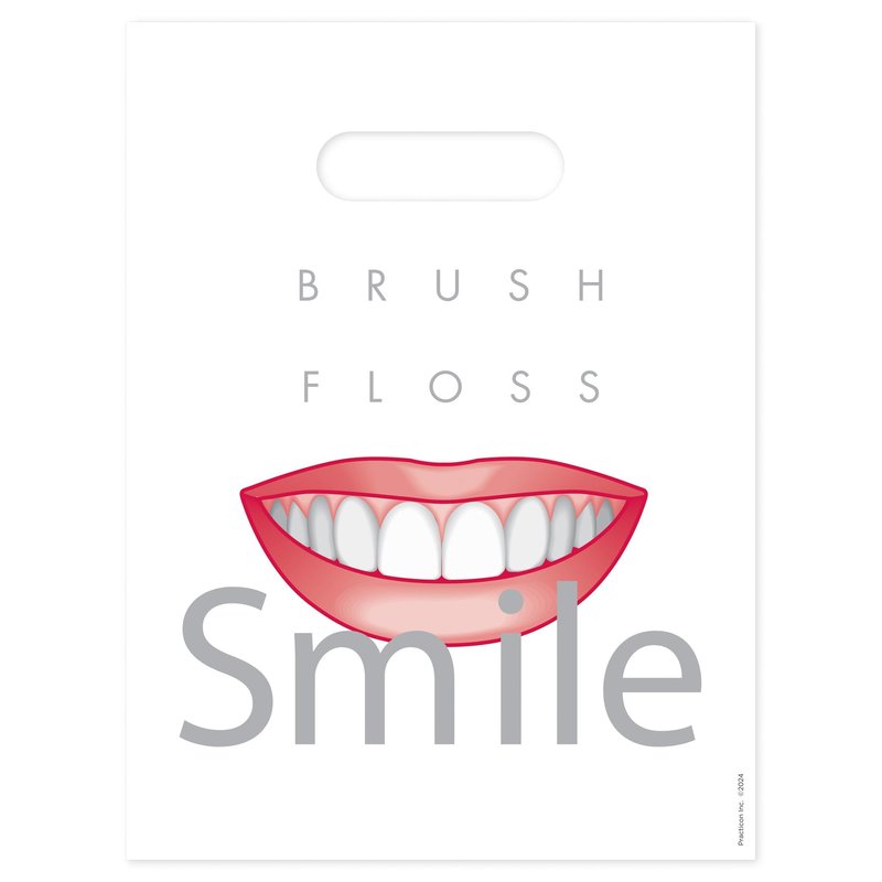 Brush Floss C Patient Care Bag, 9" x 12", Pack of 100