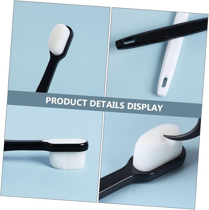 2Pcs Soft Toothbrush for Adults Sensitive Gum Care Super Soft Bristles for Plaque Removal Ergonomic Handle for Home and Travel Use