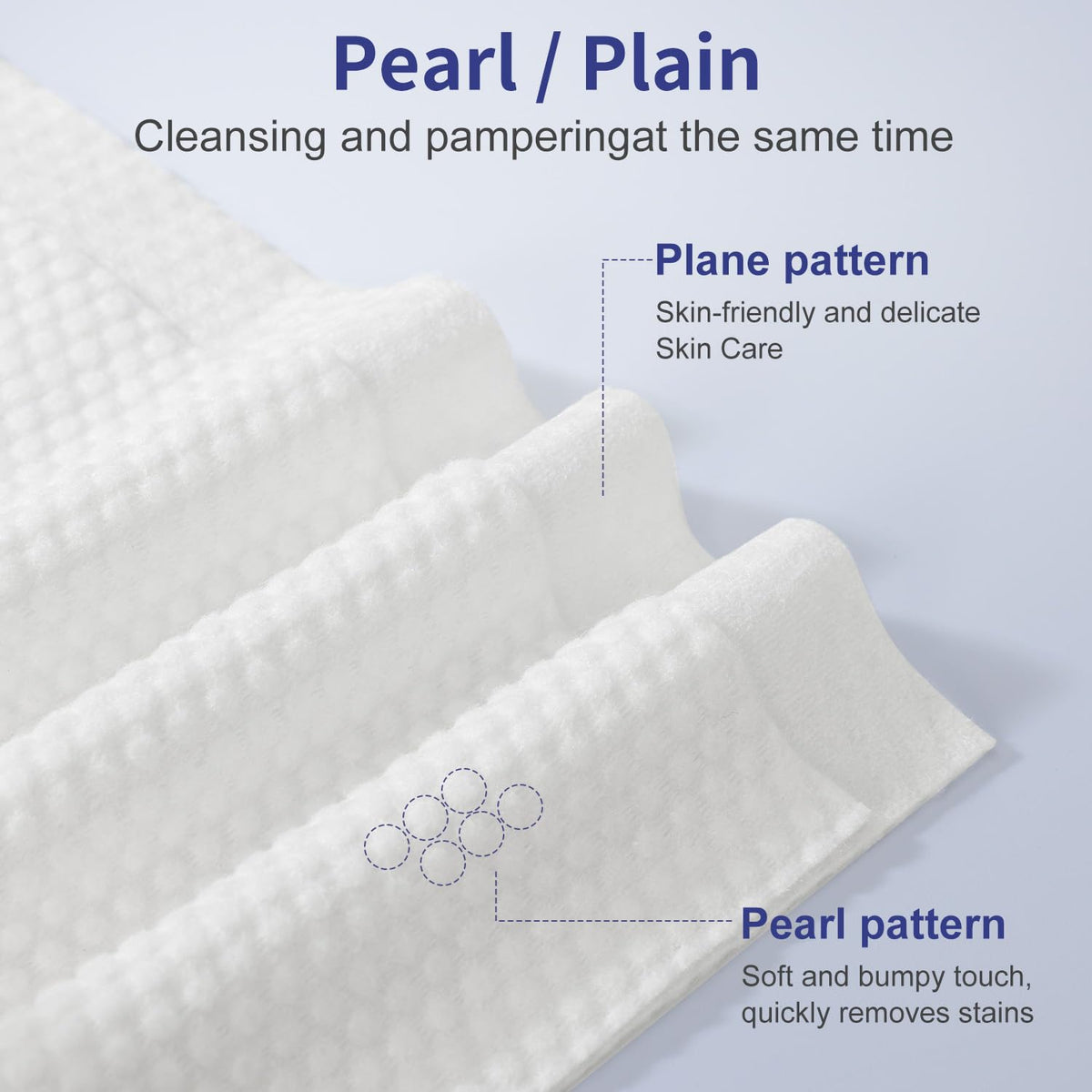 Soft Dry Wipe 6 Pack, 100% Cotton Face Tissues, Lint Free Facial Cleansing Towels, Extra Thick Dry and Wet Use for Cleansing,Sensitive Skin, Makeup Removing, Surface Cleaning
