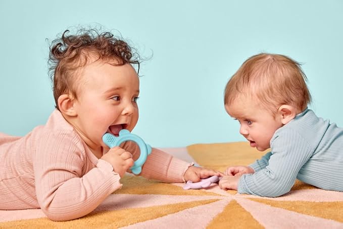 Jordan ® | Step 0 Teether & Training Toothbrush | BPA-Free, Hygienic, 2-in-1 Teething & Early Brushing Solution for Babies | Pink | 1 Teether + 2 Step 1 Baby Toothbrush
