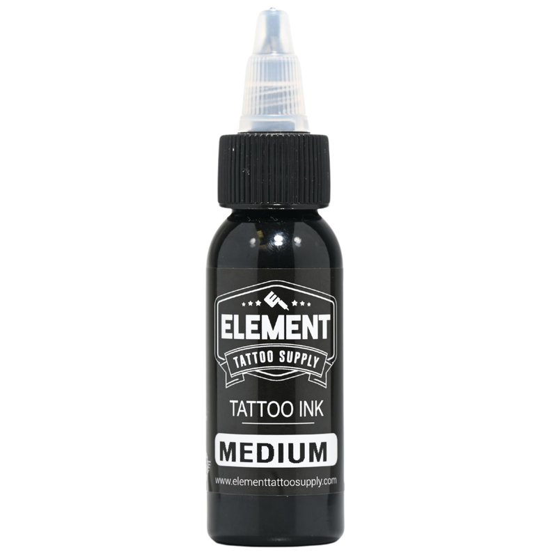 Element Tattoo Supply Greywash Tattoo Ink Set Light Medium Dark Blend Nighthawk Black Element White Formula for Shading Outlining Mixing Tattoo Work 1oz Bottle 5 Bottles