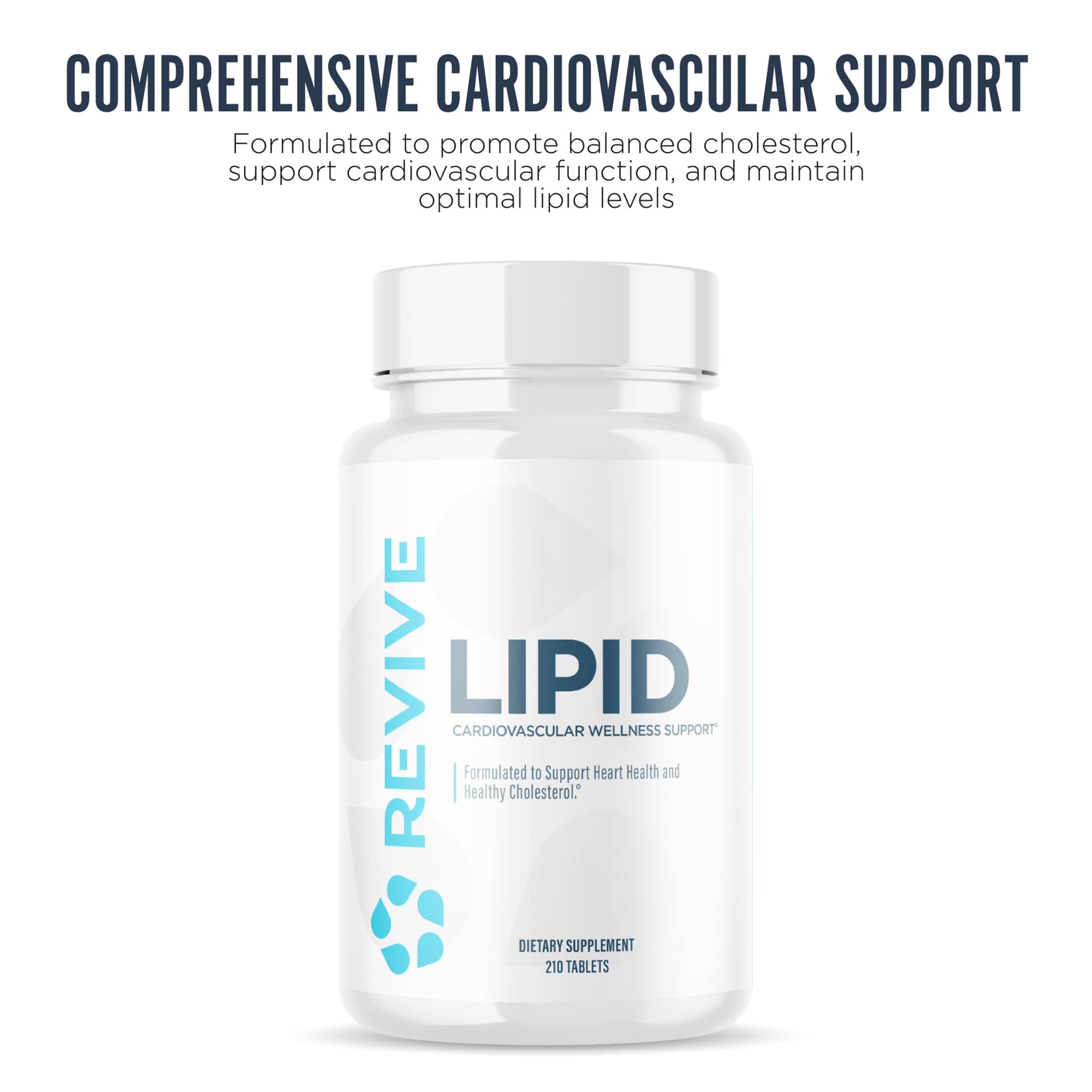 Revive MD Lipid Support Formula - Supplement Helps Maintain Healthy Cholesterol Levels, Endothelial Health & Triglyceride Levels - Beta Sitosterol, Citrus Bergamot & Pantethine (30 Servings)