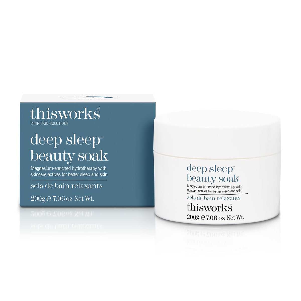This Works Deep Sleep Beauty Bath Soak 200g - Luxury Bath Salts with Muscle Soothing Minerals Magnesium and Zinc, with Vitamin E for Brighter Skin
