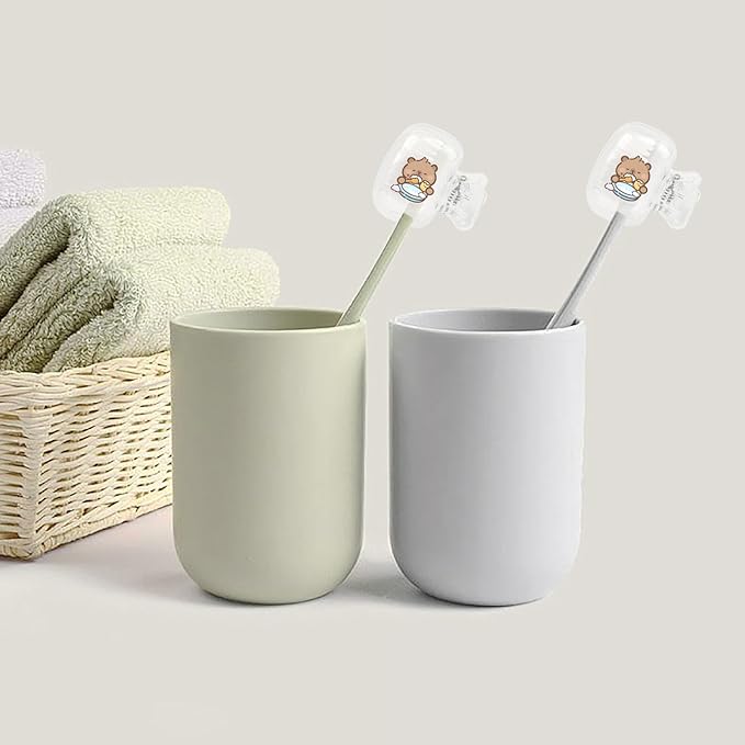 5 Pack Toothbrush Covers,Plastic Toothbrush Protector Cap for Household Travel, Bathroom, Camping (D)