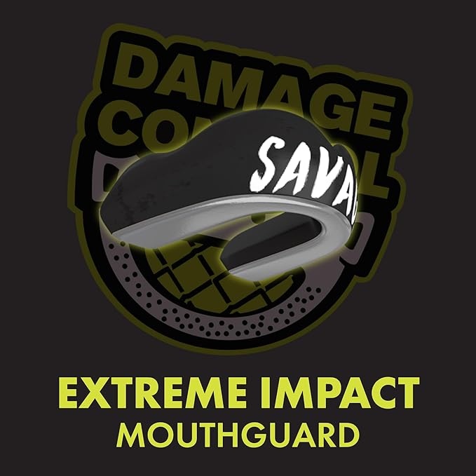 DAMAGE CONTROL Extreme Impact Mouth Guard – Sports Mouthguard for Boxing, MMA, BJJ, Hockey, Rugby, Lacrosse, & More – Mouthpiece for Teeth & Jaw Protection, for Youth & Adults (Savage EI)