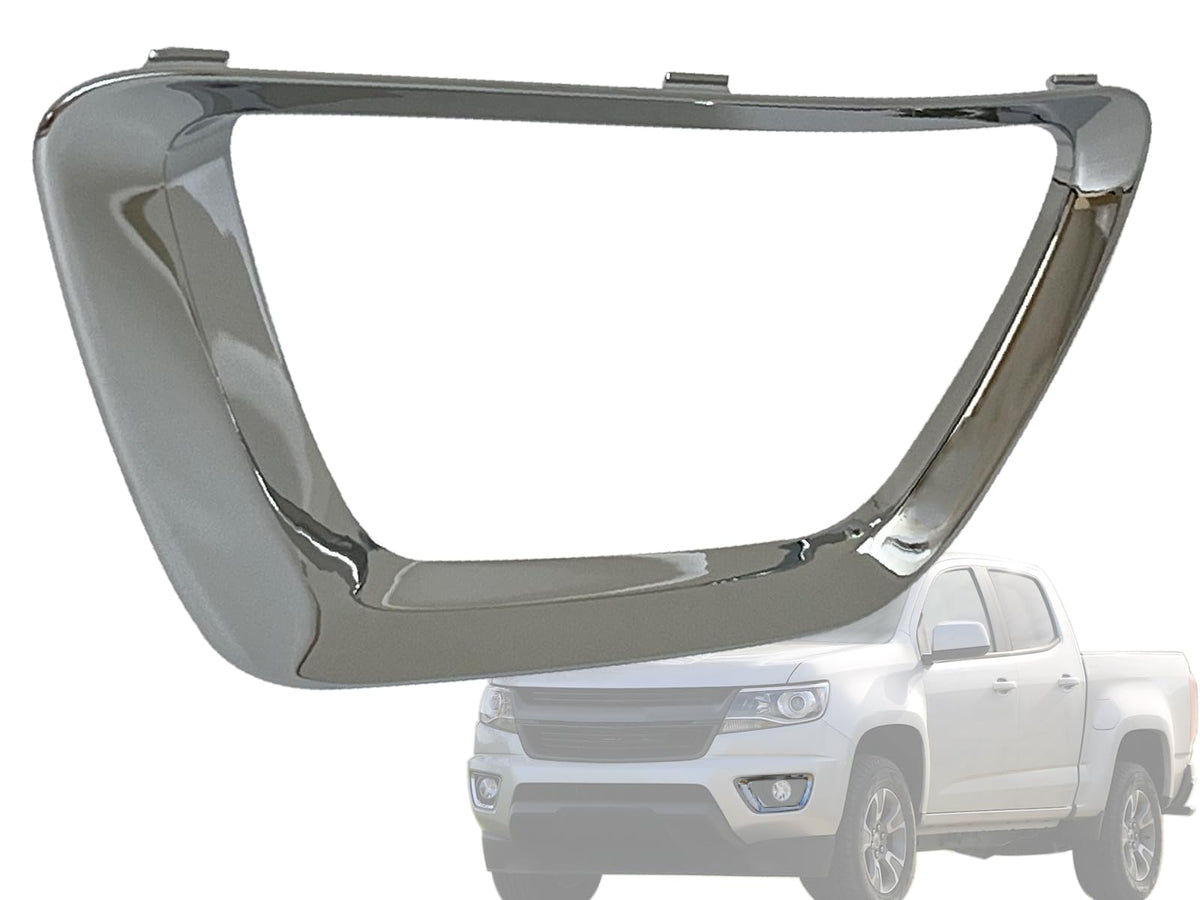 Auto Parts Avenue APA Replacement Front Fog Light Chrome Rim for 2015 2016 2017 2018 2019 2020 Colorado Driver Left Side GM10381