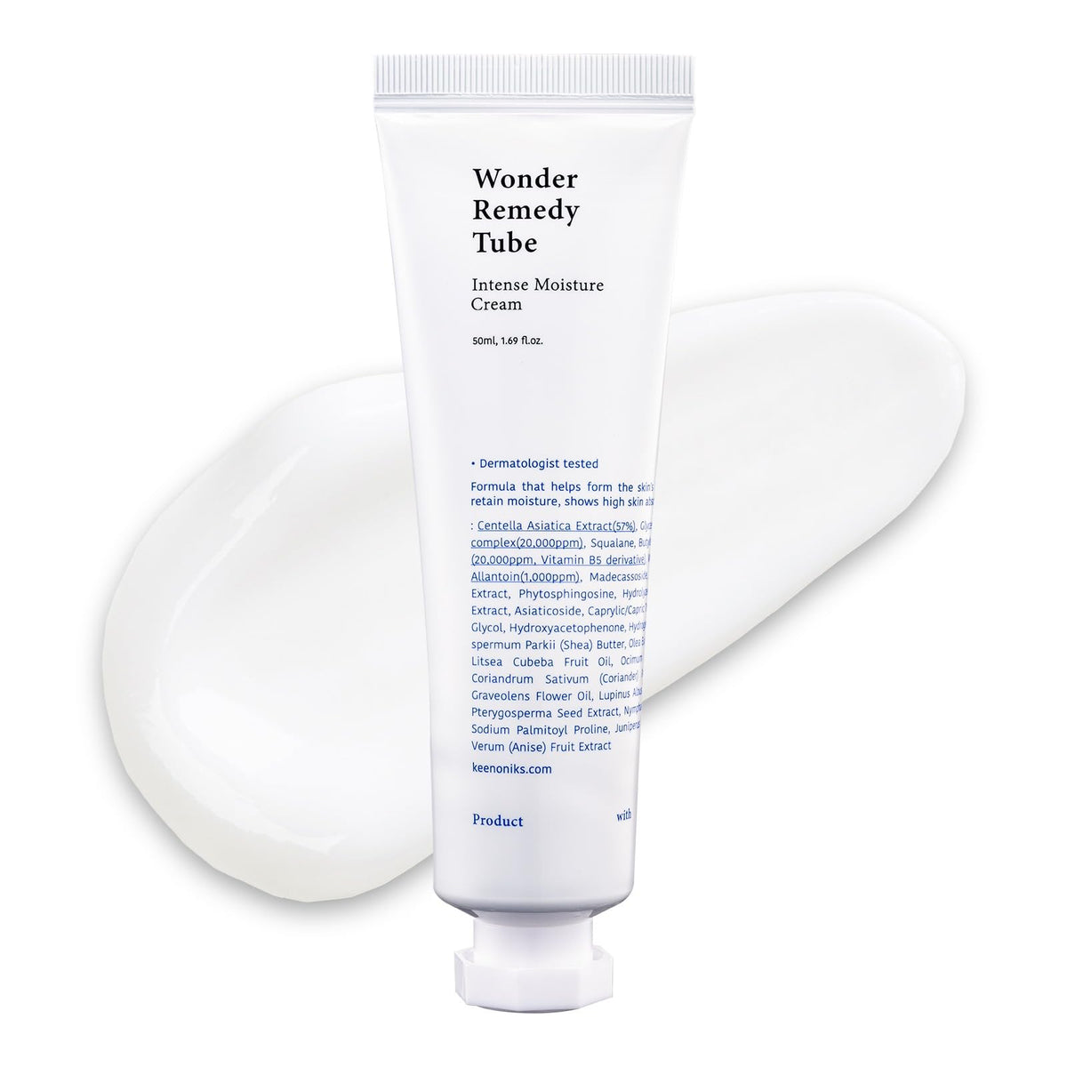 keenoniks Hydrating & Barrier-Repair Cream for Dry & Sensitive Skin – Korean Moisturizer with CICA & Ceramide – 50ml (1.69 fl oz)