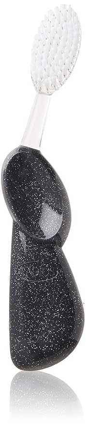 RADIUS Toothbrush Big Brush with Replaceable Head, Right Hand, Soft in Black Sparkle, BPA Free and ADA Accepted, Designed to Improve Gum Health and Reduce The Risk of Gum Disease