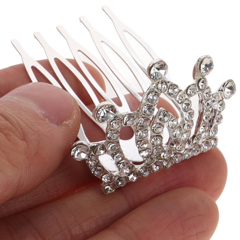 BIUDECO Hair Clips for Rhinestone Hair Accessories, 48 Pcs Girls Barrettes for Girls, Little Girl Tiaras for Women Crown, Fashionable and Cute Comb