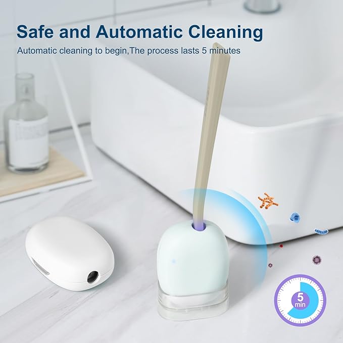 Toothbrush Holder, Toothbrush Cleaner Case, Portable USB Charging Toothbrush Cover with U V-C Light, Travel Toothbrush Holder
