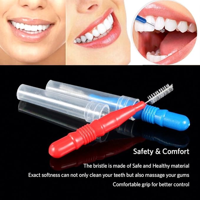River Lake Interdental Slim Brush, Toothpick Tooth Flossing Head Oral Dental Hygiene Brush - 100 Count …