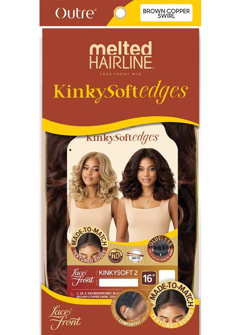 Outre Melted Hairline - Kinky Soft Edges - Kinky Soft 2 (OFF BLACK 1B)