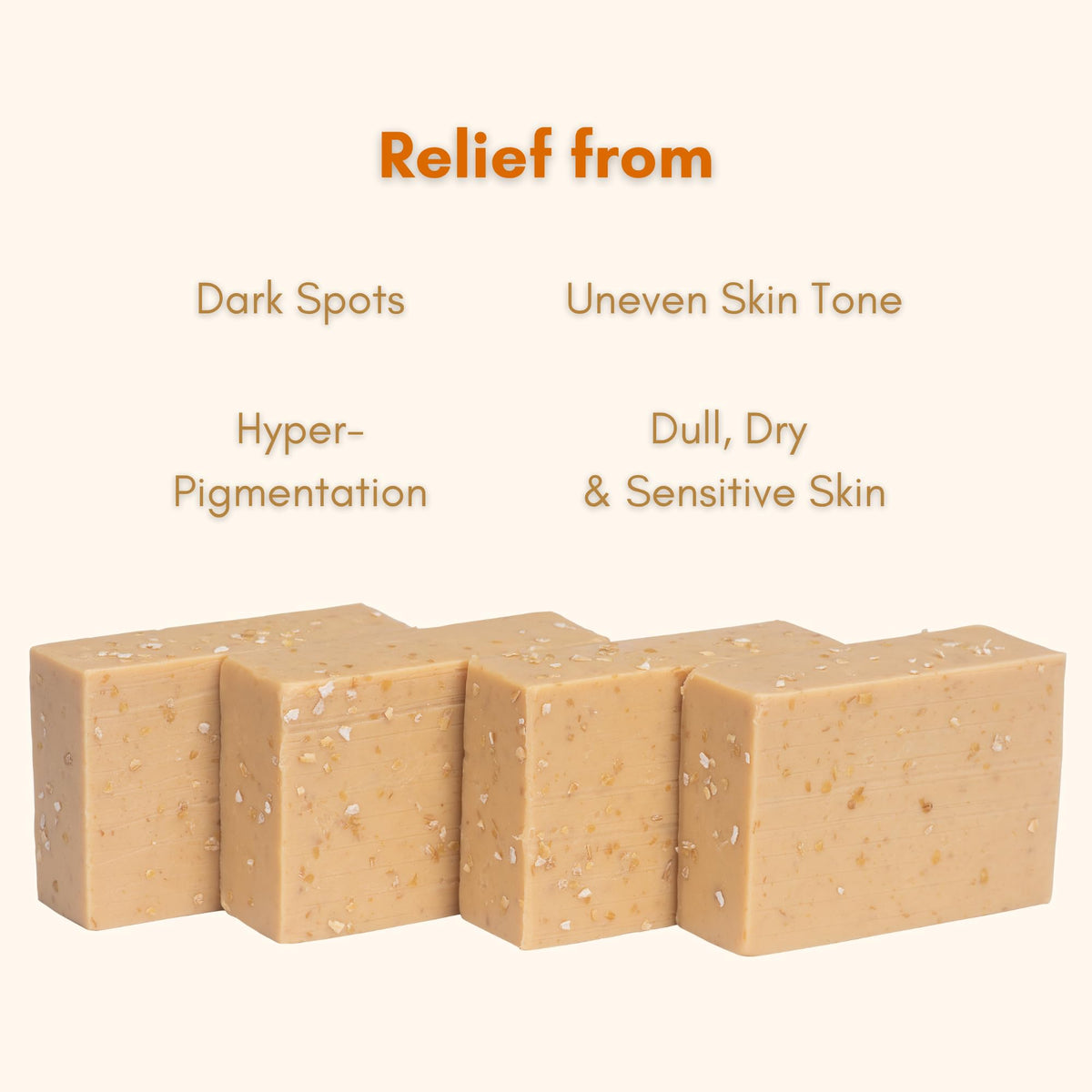 Turmeric Goat Milk Honey Oatmeal Soap Bars for Dark Spots, Hyperpigmentation & Acne - All Natural Organic Turmeric Soap Bars for Sensitive and Uneven Skin