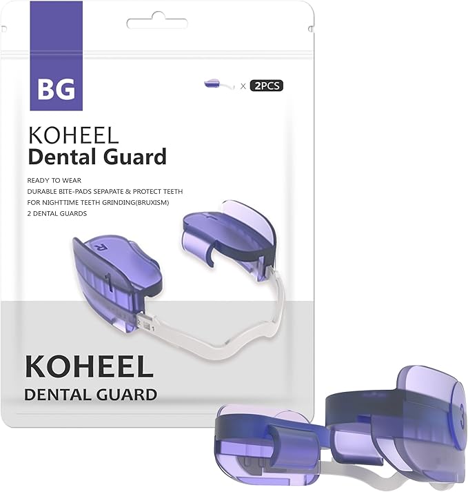 KOHEEL Mouth Guard for Teeth Grinding, Adjustable Dental Guard to Stop Bruxism, Night Guard, 2 Count (Thin)