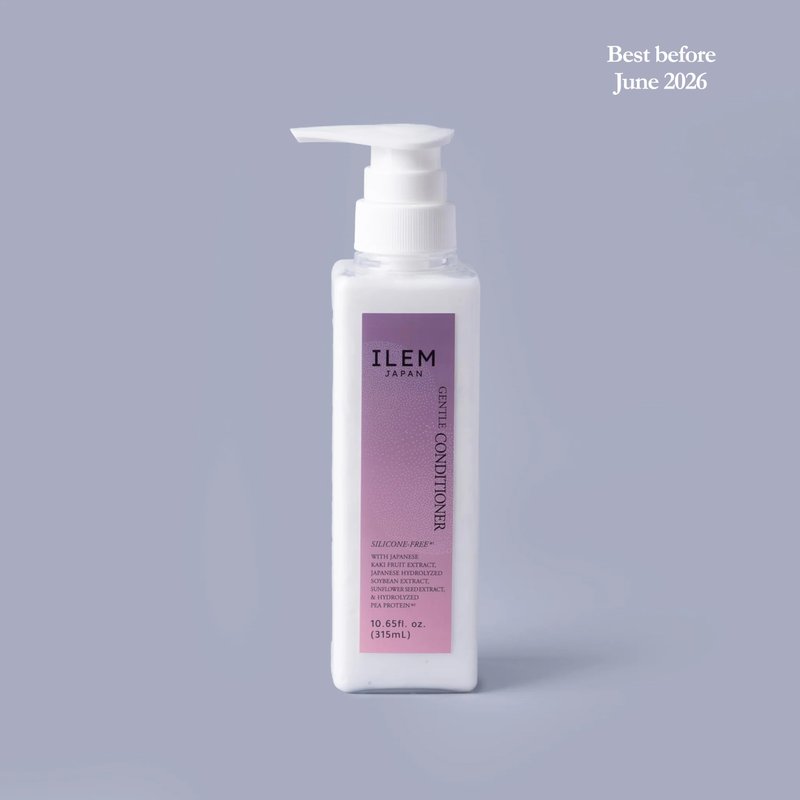 ILEM JAPAN Gentle Conditioner | Daily Use Mild Conditioner For Silky & Smooth Hair | For Women & Men, Nourishing Hair & Scalp | With Sunflower Seed & Pea | 315ml