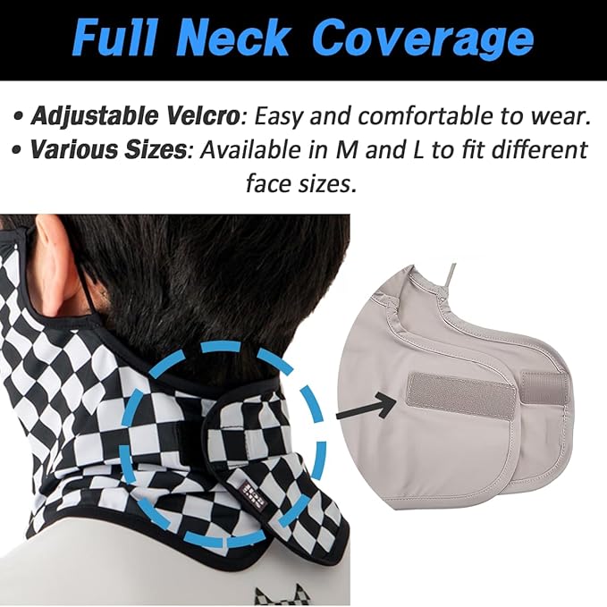 KOREA (Type G) UV Sun Protection Balaclava Half Face Mask - For Golf, Hiking, Running, Cycling & Outdoor Sports