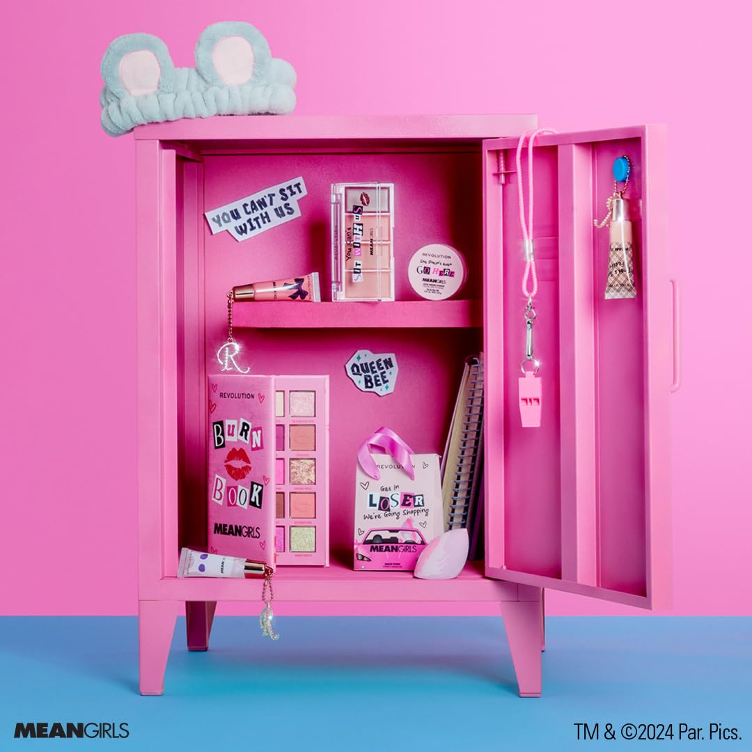 Revolution Beauty, Mean Girls x Revolution Loose Baking Powder, Makeup & Setting Face Powder, Includes Powder Puff, Vegan & Cruelty-Free, Cherry Pink, 0.11 oz
