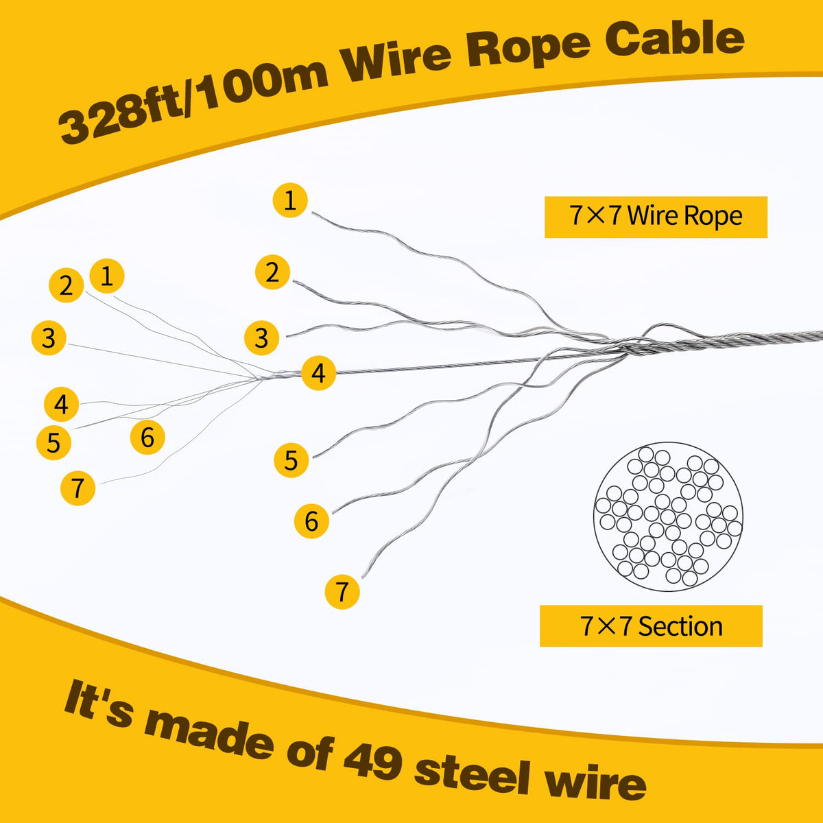 328ft 1/16" Wire Rope Crimping Tool Kit