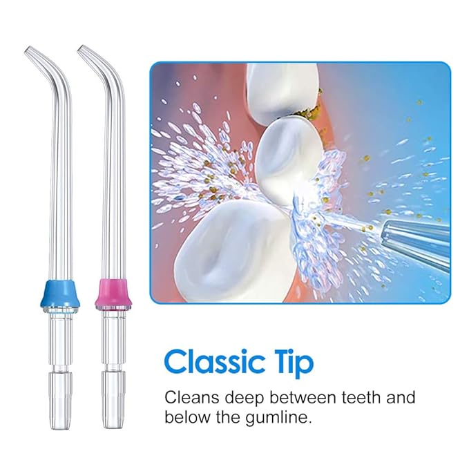 Flosser Replacement Tips Compatible with Waterpik Water Flosser Reach Flosser Refill Heads Replacement Heads, Compatible with Waterpik Oral Irrigator & Dental Flosser (Classic Jet Tips)