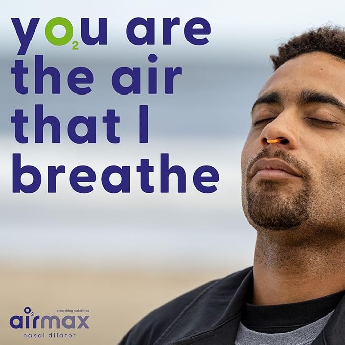 AIRMAX Nasal Dilator for Breathing - 76% More Airflow - Anti snoring Devices - Nostril Opener - Congestion Relief and snoring Solution - 1x Medium Orange