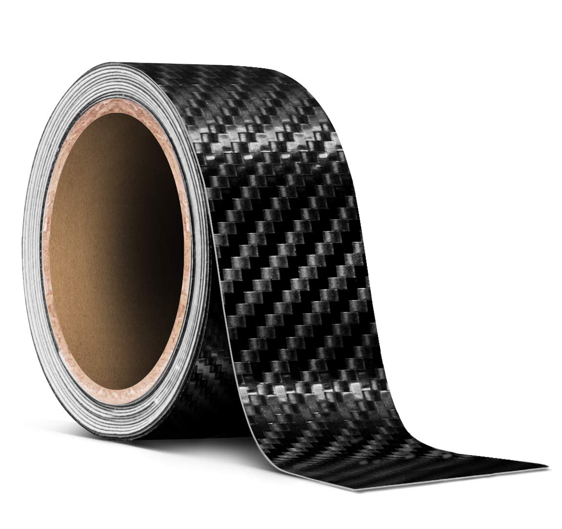 VViViD 3M 1080 Black Carbon Fiber Vinyl Detailing Wrap Pinstriping Tape 20ft Roll (2 Inch x 20ft roll)