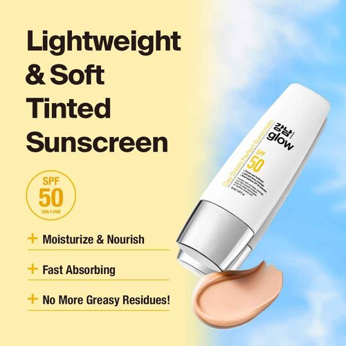 GANGNAM GLOW Vitamin C Serum 1.01 fl oz & Day Shield Perfect Sunscreen SPF 50 - Christmas Gifts for Women I Stocking Stuffers | Gift Set | Korean Skin Care I Face Moisturizer I Tinted Moisturizer