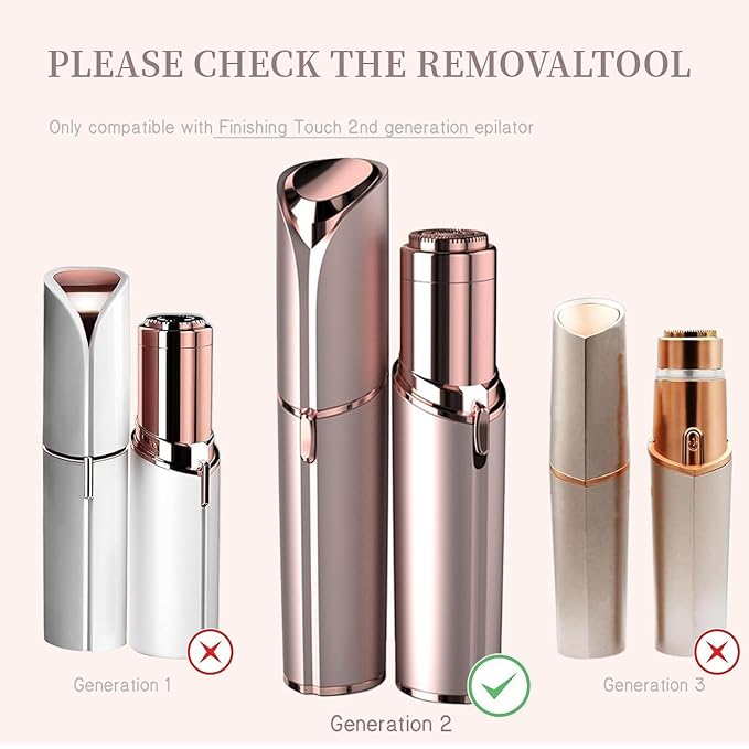 Generation 2 Replacement Heads for Flawless Facial Hair Remover, Replacement Heads for Finishing Touch Flawless Facial Hair Remover Gen 2,Facial Hair Remover Heads with Cleaning Brush for Women,4 Pack
