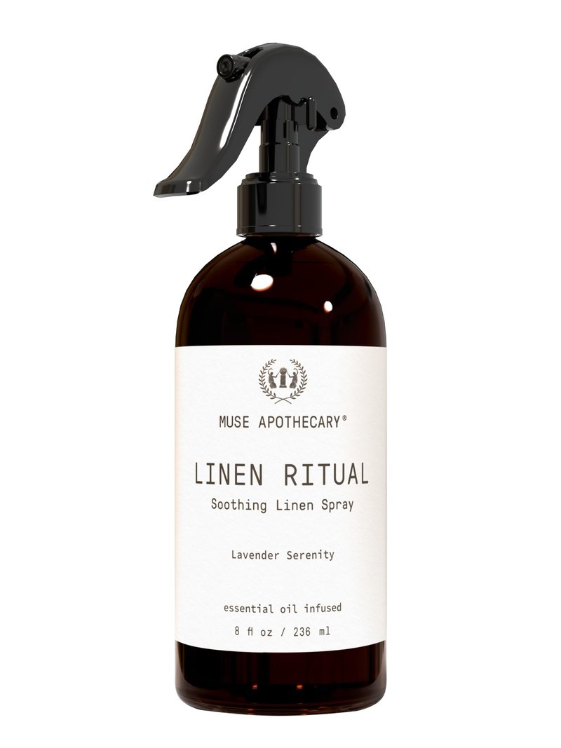 Muse Apothecary Linen Ritual - Aromatic, Soothing, and Relaxing Linen Spray for Bedding, Laundry and Fabric Spray Freshener - Infused with Aromatherapy Essential Oils - Lavender Serenity