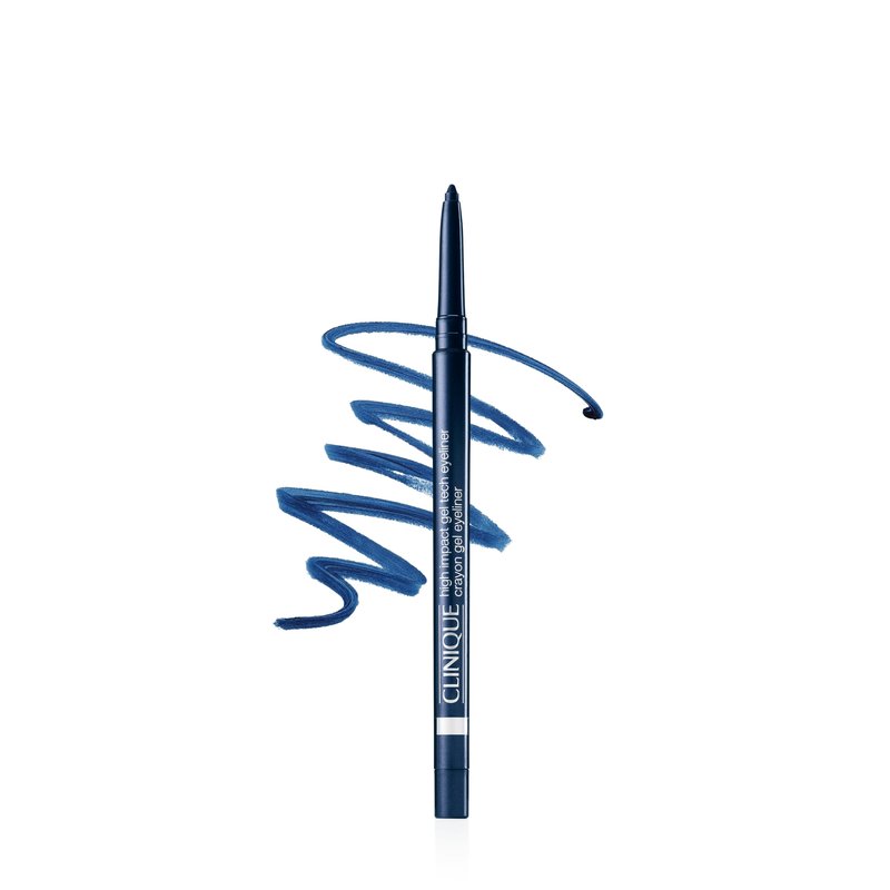 Clinique High impact Gel Tech Eyeliner Pencil | Waterproof, Smudge Resistant + Safe For Sensitive Eyes, Deep Denim