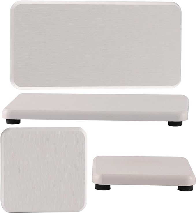 Set of 4 Water Absorbent Diatomite Coasters, Diatomaceous Earth Kitchen Soap Dish, Bathroom Trays, Water Absorbing Stone Used for Hand Soaps & Plants & Toiletries in The Modern Home