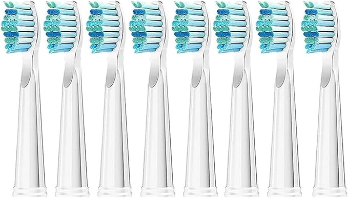 Replaceable Brush Heads Bristle Refill ，Compatibility for Seago/Fairywill Electric Toothbrush FW/SG 507/508/515/551/917/959(Whtie 8)