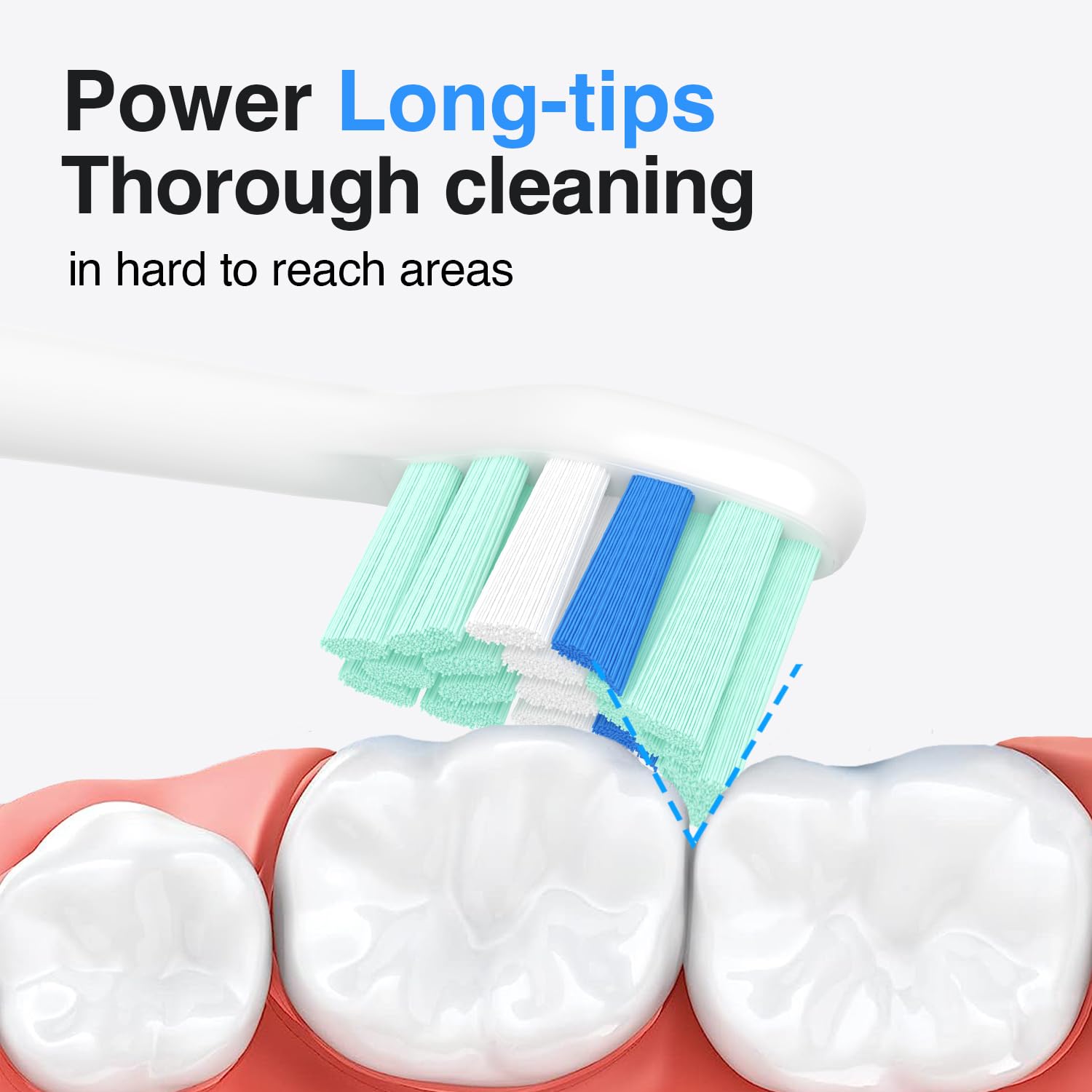 HOFAM Replacement Toothbrush Heads for Philips Sonicare Replacement Heads,Electric Replacement Brush Head Compatible with Phillips Sonicare Electric Toothbrush,for Philips Sonic Care Brush,10 Pcs