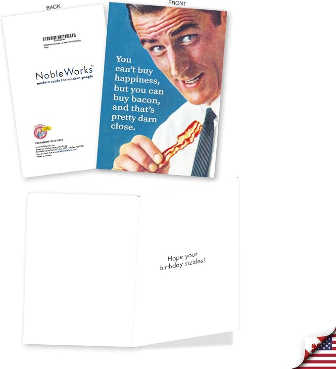 NobleWorks Assortment Pack of 3 Funny Birthday Greeting Cards with Envelopes (3 Designs, 1 Each) Guy Humor VC8100BDG-C1x3