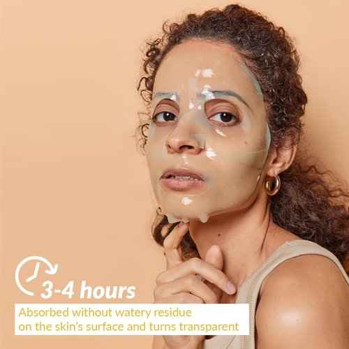 Bee & Beauty Bio Collagen Overnight Mask Pack Of 15 Korean Face Mask For Glass Skin Sheet Mask For Deep Hydration, Pore Minizmizing With Goodness Of Honey