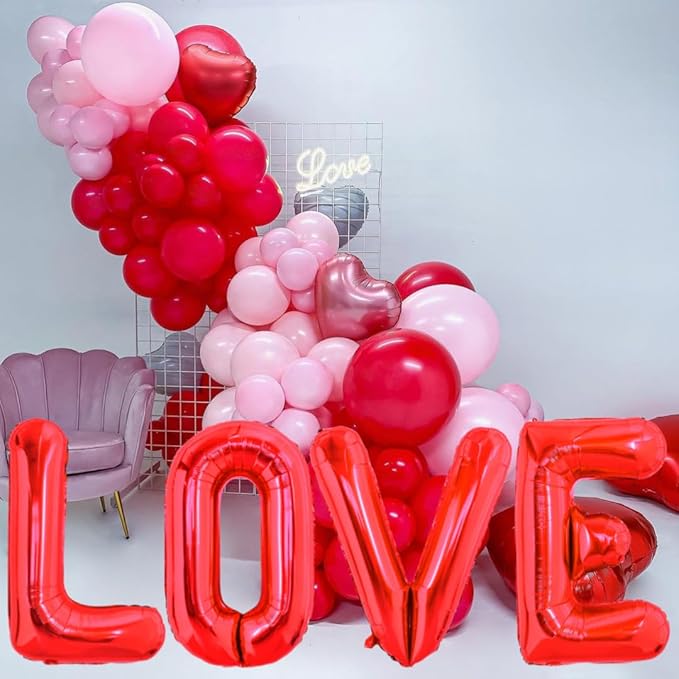40 Inch Large Red Letter L Balloons Alphabet L Letter Balloons Foil Mylar Big Letter Balloons for Birthday Party Anniversary New Year Graduation Wedding Decorations