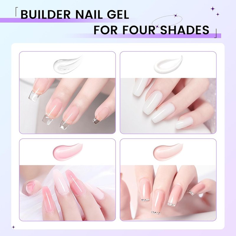 AOBOO Hard Gel Builder Gel for Nails Long-lasting Strong Hand Nude 3D Sculpting for Nail Extension 5.3fl.oz (nude, 5.3fl.oz)