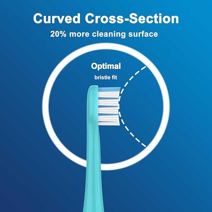 Kids Replacement Heads Compatible with Philips Sonicare Kids Electric Toothbrush, Extra Soft Bristles, Mini Replacement Brush Heads for Ages 3 to 12, Sensitive Toothbrush Heads, Pack of 8,