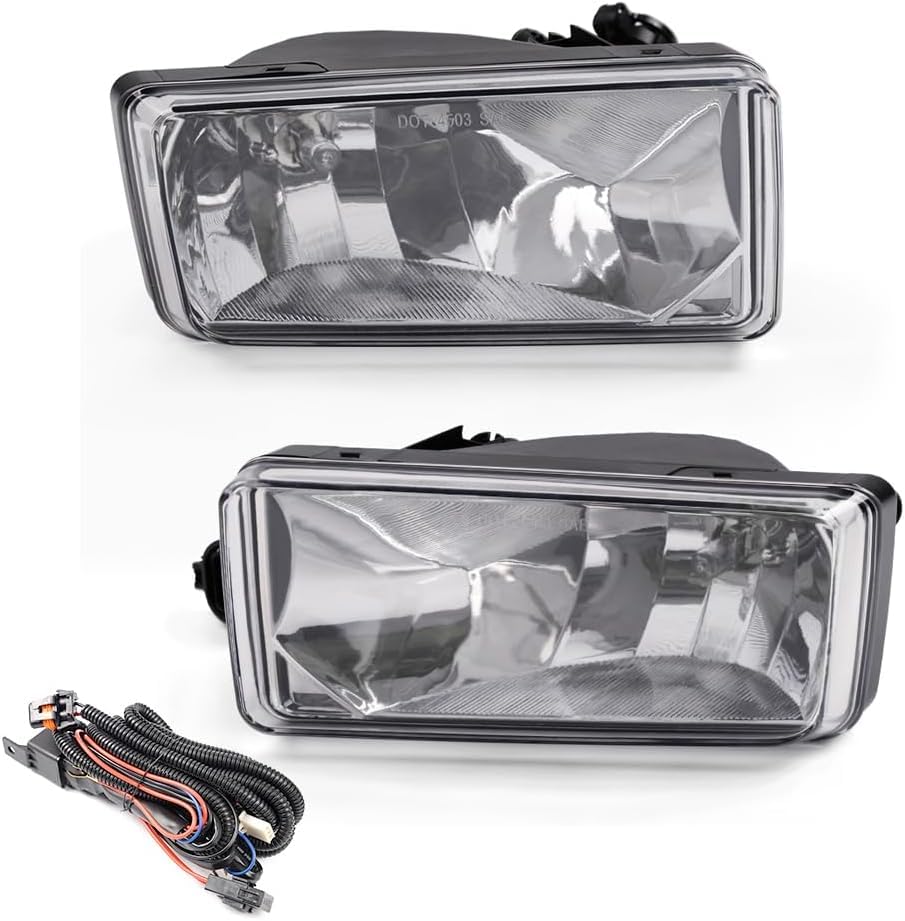 ALLGOOD Fog Lights Assembly w/Harness, Compatible with Chevy Silverado 2007-2015/Fit Chevy Suburban 2007-2017/Fit GMC Sierra 200