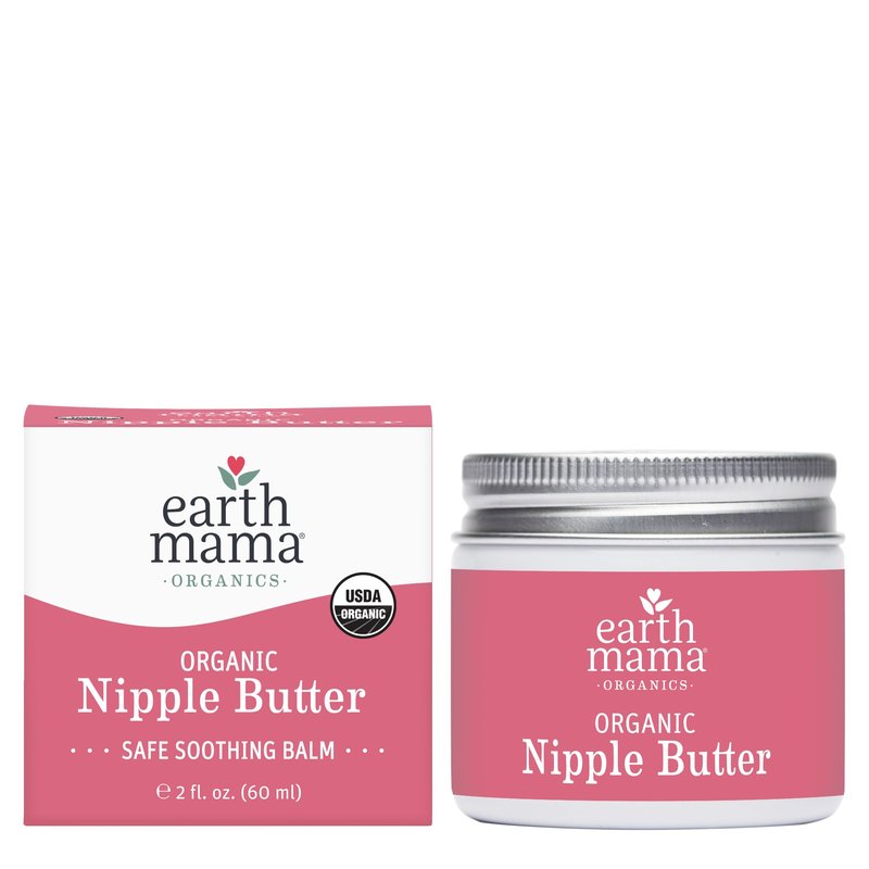 Earth Mama Organic Nipple Butter - 2 fl oz - Lanolin-Free Nipple Cream - Safe, Soothing Balm for Breastfeeding - Postpartum Essentials for Nursing
