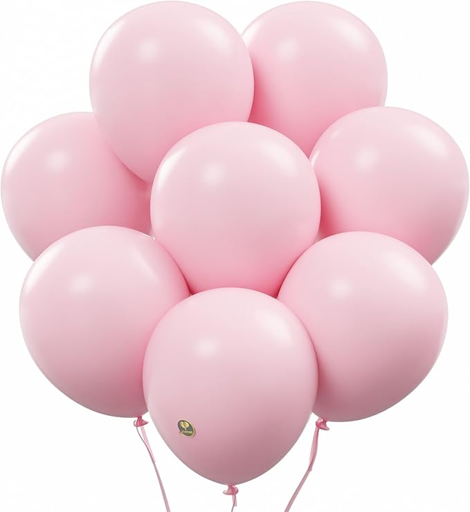 AFTERLOON® Biodegradable Balloons 24 pcs Baby Pink 12 Inch, Matte Color Thickened Extra Strong Latex Helium Float, Multicolor Colorful Bulk Color ballon baloon Globos Para Decoration De Fiestas Kids