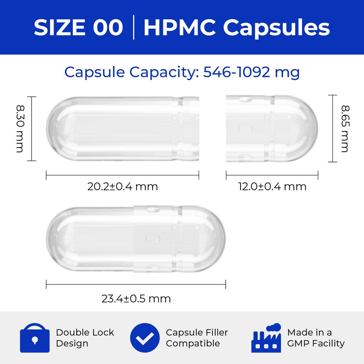 ATLEMISME Empty Vegan Capsules Size 00 - Vegan Capsules Empty (5000 Count) Empty Capsules DIY Vegetable Capsule Filling - Veggie Capsules Empty Caps with 2 Micro Lab Spoons for Capsule Filling